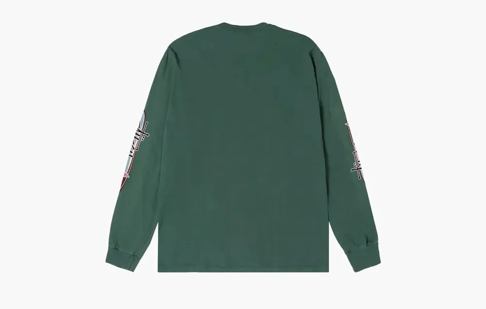 Stussy Two Star Long-Sleeve Tee Pigment Dyed Pine