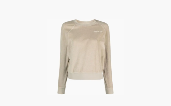 Sporty & Rich Syracuse Logo-embroidered T-shirt WMNS Beige 