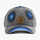 Carhartt Logo Cap Grey Blue Spray