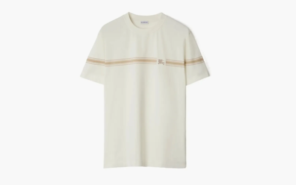 Burberry Striped Cotton T-shirt  Ice 