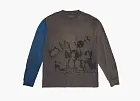 Travis Scott Cactus Jack x Fragment x Takashi Murakami Drift L/S Tee Charcoal/Blue 