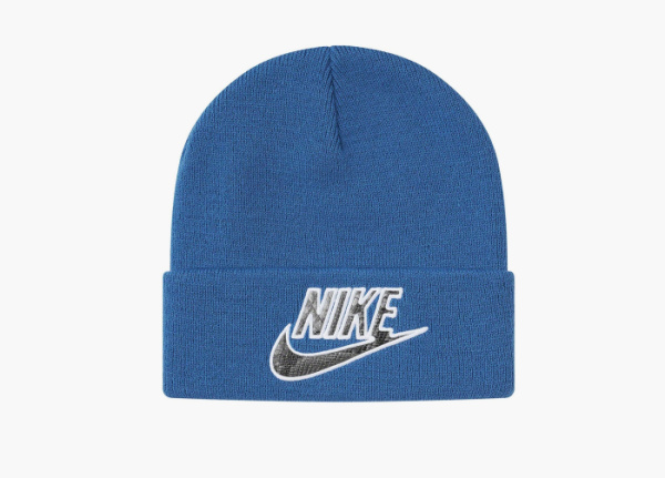 Supreme x Nike Snakeskin Beanie Blue 