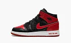 Air Jordan 1 Mid GS Bred Text