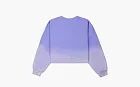Sporty & Rich Serif logo cropped Crewneck Sweatshirt WMNS Dyed blue