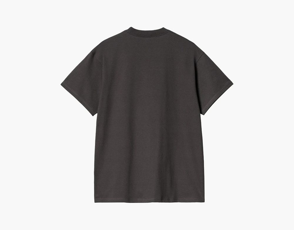 Carhartt WIP Graffiti Logo T-Shirt Charcoal Grey