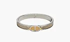 Hermes Mini Clic Chaine d'Ancre bracelet Silver/Umber