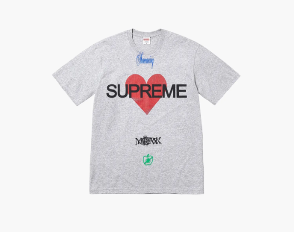 Supreme Announcing Tee Heather Grey 