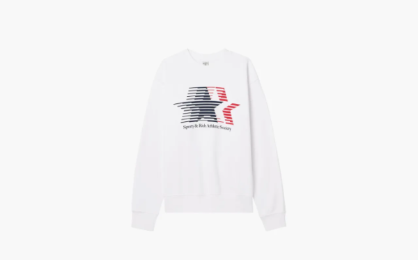 Sporty & Rich Athletic Society Unisex Sweatshirt White 
