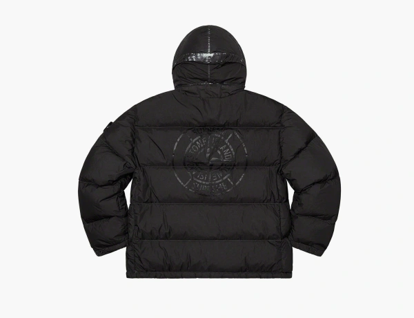 Supreme x Stone Island Painted Camo Crinkle Down Jacket Dark Black  Supreme x Stone Island Painted Camo Crinkle Down Jacket Dark Black