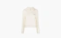Sporty & Rich Logo Embroidered Jersey Fleece Hoodie Beige 