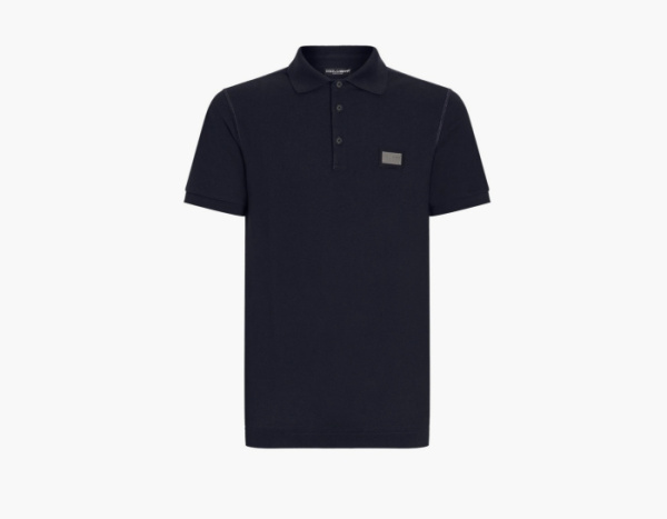 Dolce&Gabbana Cotton Polo-Shirt Blue 