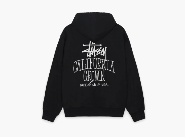 Stussy Cali Grown Zip Hoodie Black 