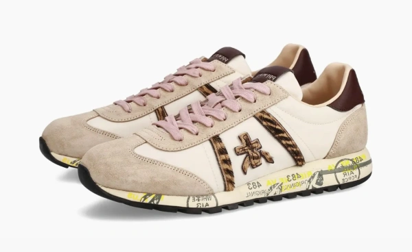 Premiata Lucyd Sneakers With Appliqué Pink 