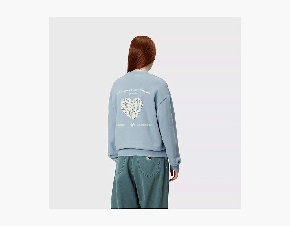 Carhartt WIP Productions Heart Sweatshirt Light Blue