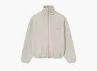 Fear of God Essentials Modern Fleece Track Jacket With Piping Heather Stone/Cloud White