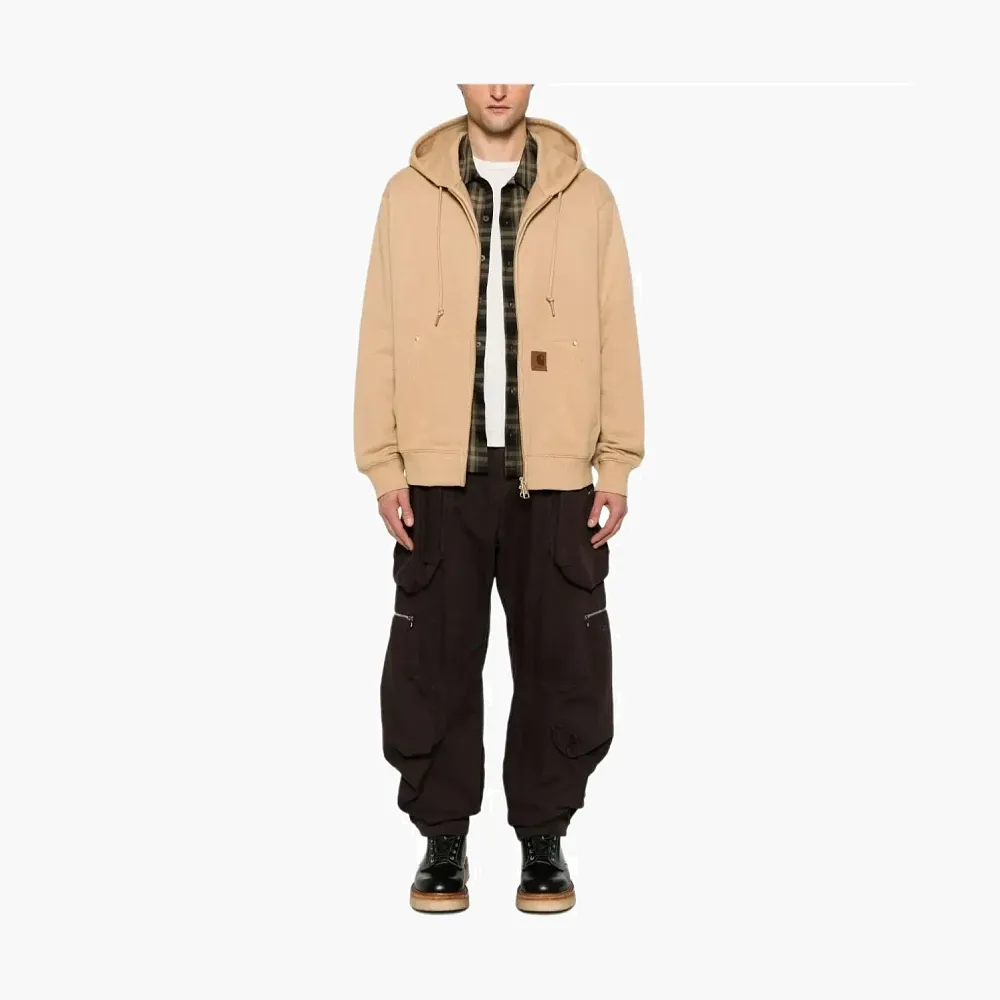 Carhartt WIP Hooded Zip Sweatshirt Sand