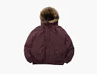Nothomme Monterest N2B Windproof Detachable Fur Collar Down Jacket Cabernet Sauvignon Red
