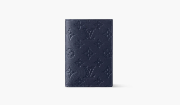 Louis Vuitton Passport Cover Monogram Navy Blue 