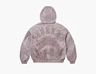 Supreme Studded Hooded Leather Jacket Lilac