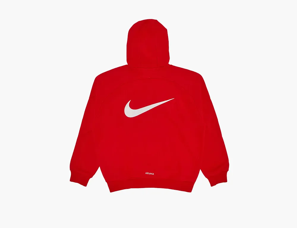 Supreme x Nike Zip Up Hooded Sweatshirt Red