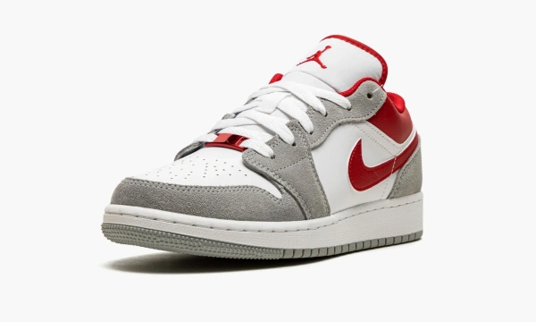 Air Jordan 1 Low SE GS Light Smoke Grey / Gym Red 