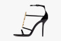 Saint Laurent Cassandra Sandals In Patent Leather "Noir" 