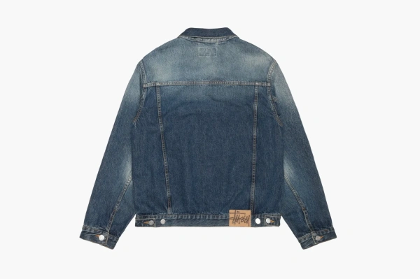 Stussy Trucker Jacket Vintage Denim  Indigo 