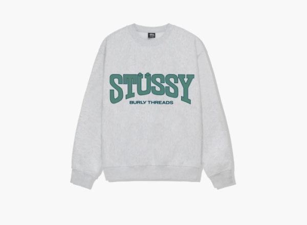 Stussy Burly Threads Crew  Ash Heather 