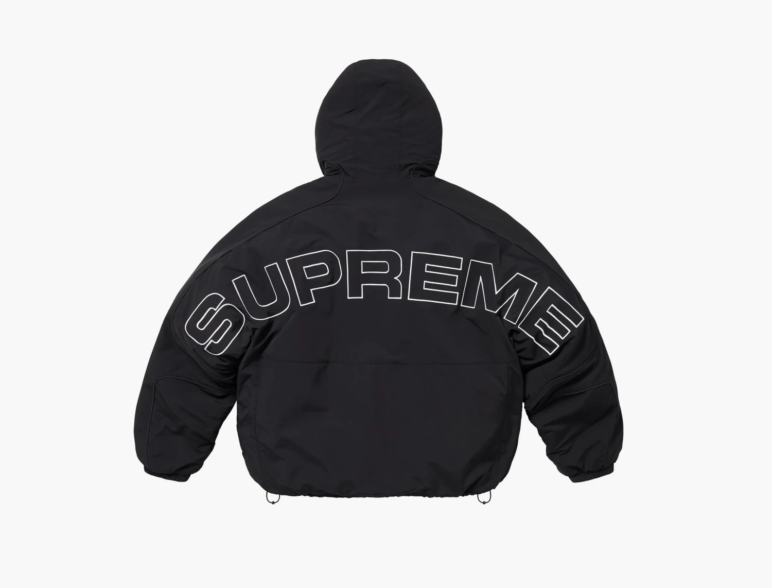 Supreme Faux Fur Reversible Hooded Track Jacket  Black 