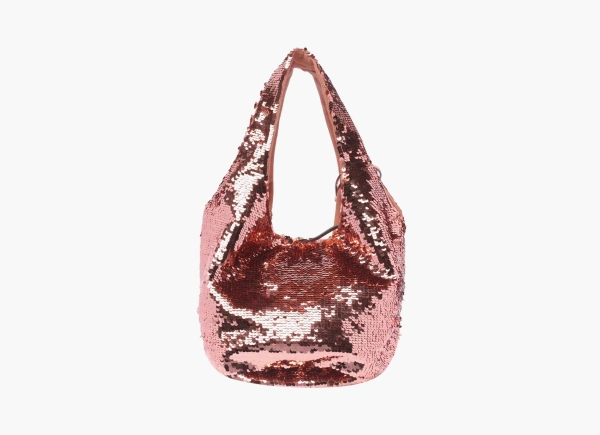 JW Anderson Mini Sequin Shopping Bag Nude/Pink 