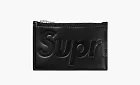 Supreme Leather Zip Card Holder Black