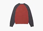 Stussy Colorblocked Raglan Knit Crew Brick