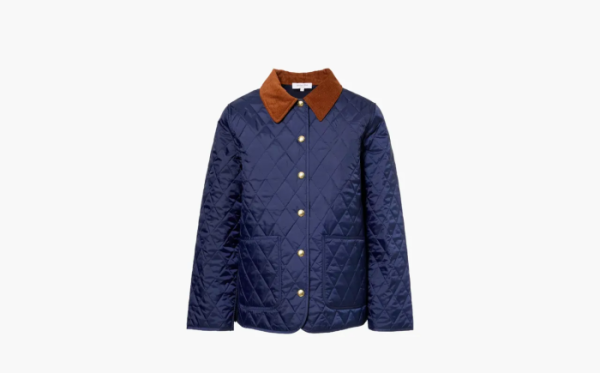 Sporty & Rich - Navy Vendome Quilted Jacket Marine Blue 