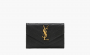 Saint Laurent Cassandre Grain De Poudre Envelope Wallet "Small Noir" 