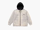 Supreme x Dickies Plaid Hooded Zip Up Shirt White