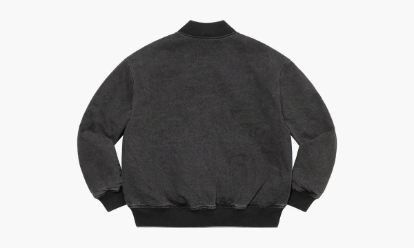 Supreme Washed Knockout Denim Varsity Jacket Washed Black 