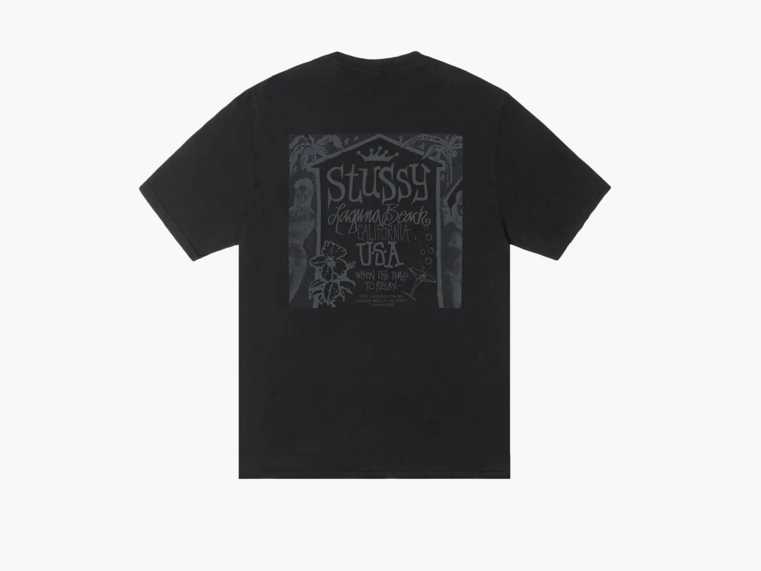 Stussy Beach House Tee Pigment Dyed "Black" 
