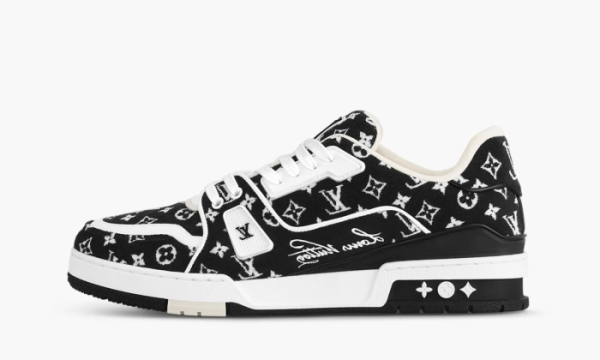 Louis Vuitton Trainer Black Monogram Textile 