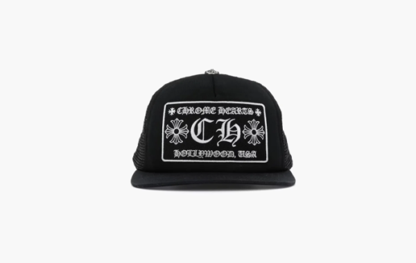 Chrome Hearts CH Hollywood Trucker Hat Black/Black 