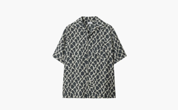 Burberry Relaxed Fit Knot Silk Poplin Shirt Multicolor 