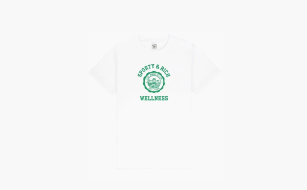 Sporty & Rich Emblem-print Cotton T-shirt White 