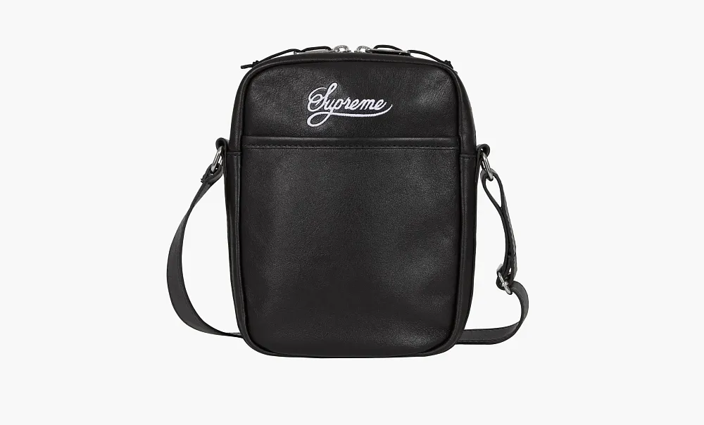 Supreme x Nike Leather Shoulder Bag Black