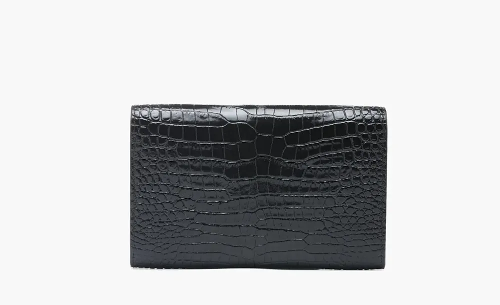 Saint Laurent BLACK Wallet with chain Black