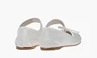 Miu Miu Satin Ballerinas White