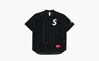 Supreme S Logo Baseball Henley Black