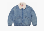 Supreme Faux Shearling Lined Bomber Jacket Denim 