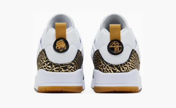 Air Jordan Spizike Low White Black Metallic Gold 