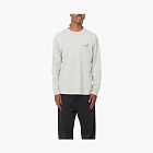 Carhartt WIP Script Logo Long Sleeve Grey