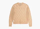Stussy Loose Knit Cross Cable Sweater Sand