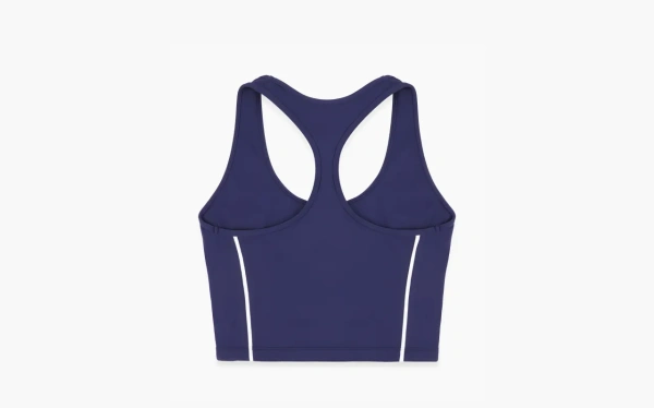 Sporty & Rich logo print Cropped Top Marine Blue 